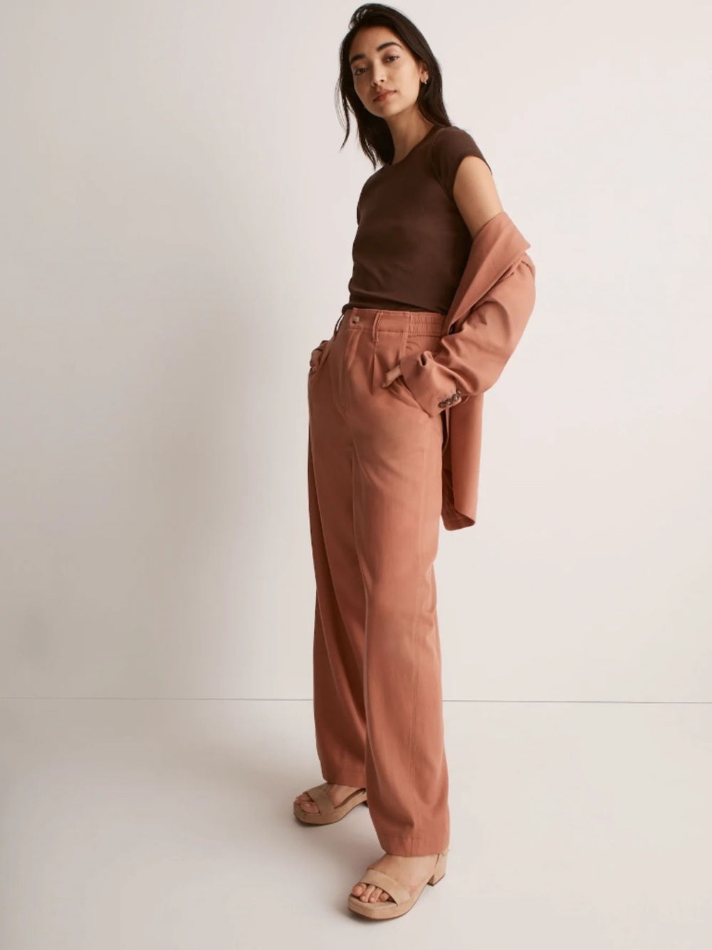 Madewell The Tall Neale Straight-Leg Pant in Drapeweave size 6 NWOT